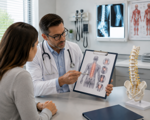 Explicación de evaluación médica post-accidente